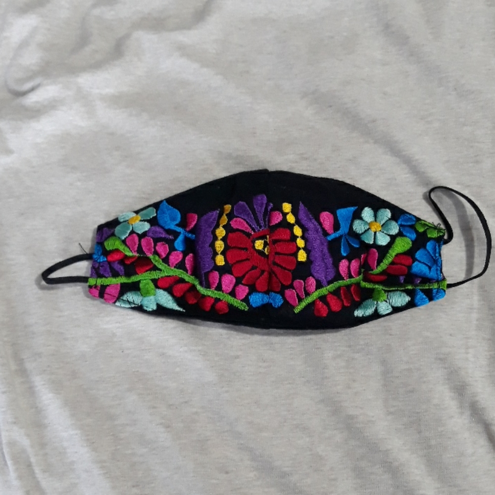 Mexican Embroidered Face Mask - Picture 3 of 5